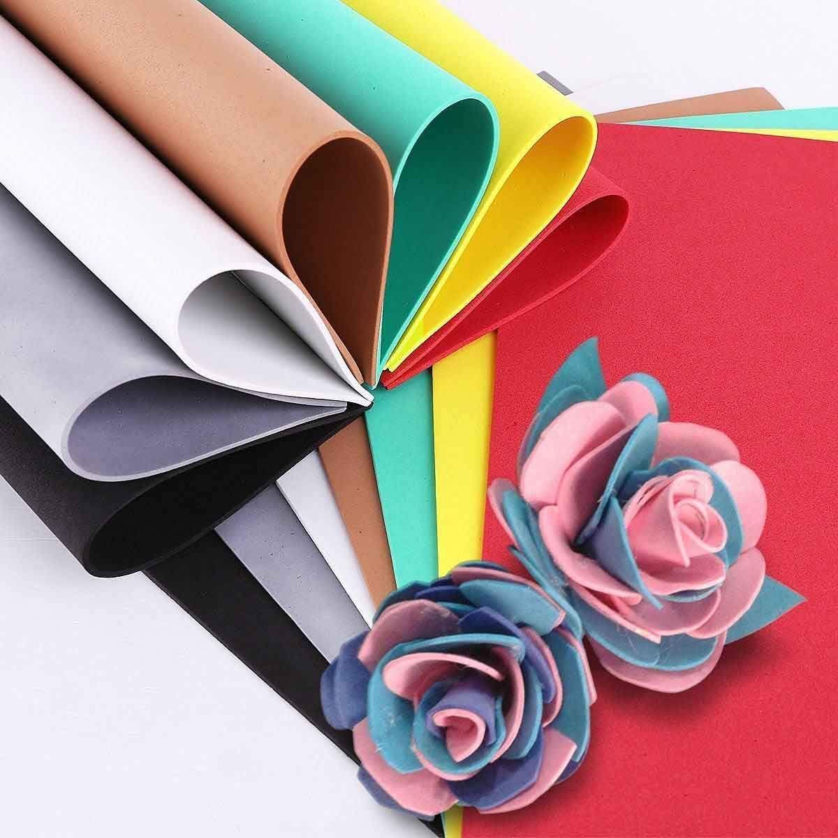 Faomic Sheet Plain A4 Size (Pack OF 10) Multi Colours