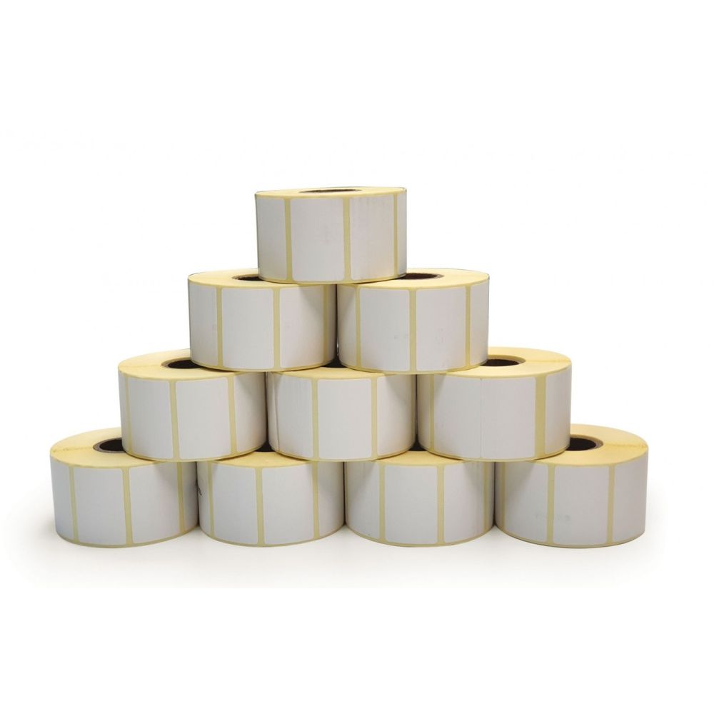 Barcode Printer Thermal Transfer Sticker Roll 1x1000 Pcs Roll 38x25mm (1" x 1.5") (Pack Of 10 Rolls)
