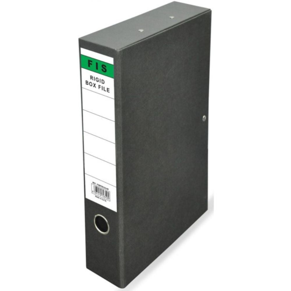 Laminated Rigid Closed Box File Black (Pack Of 10)