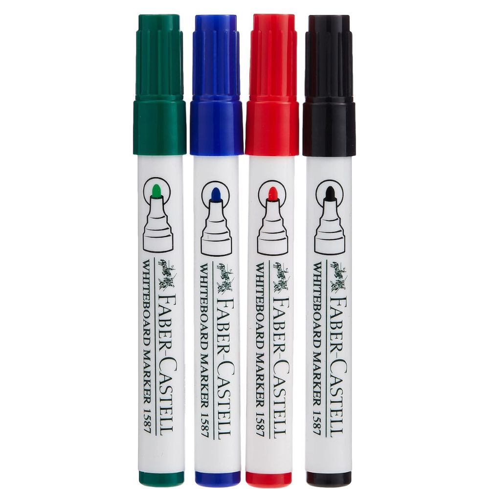 Faber Castell Whiteboard Marker Set Of 4 Pcs Bullet Tip