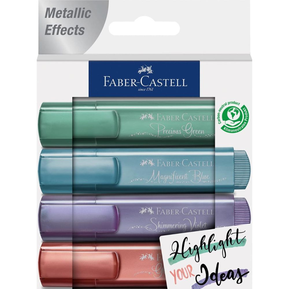 Faber Castell Metallic Highlighter Set Of 4