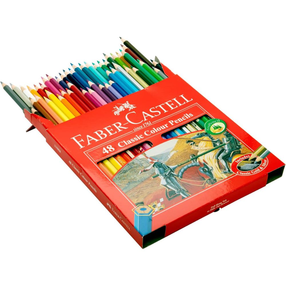 Faber Castell Classic Colour Pencils 12 / 24 / 36 / 48 Colour In A Cardboard Box