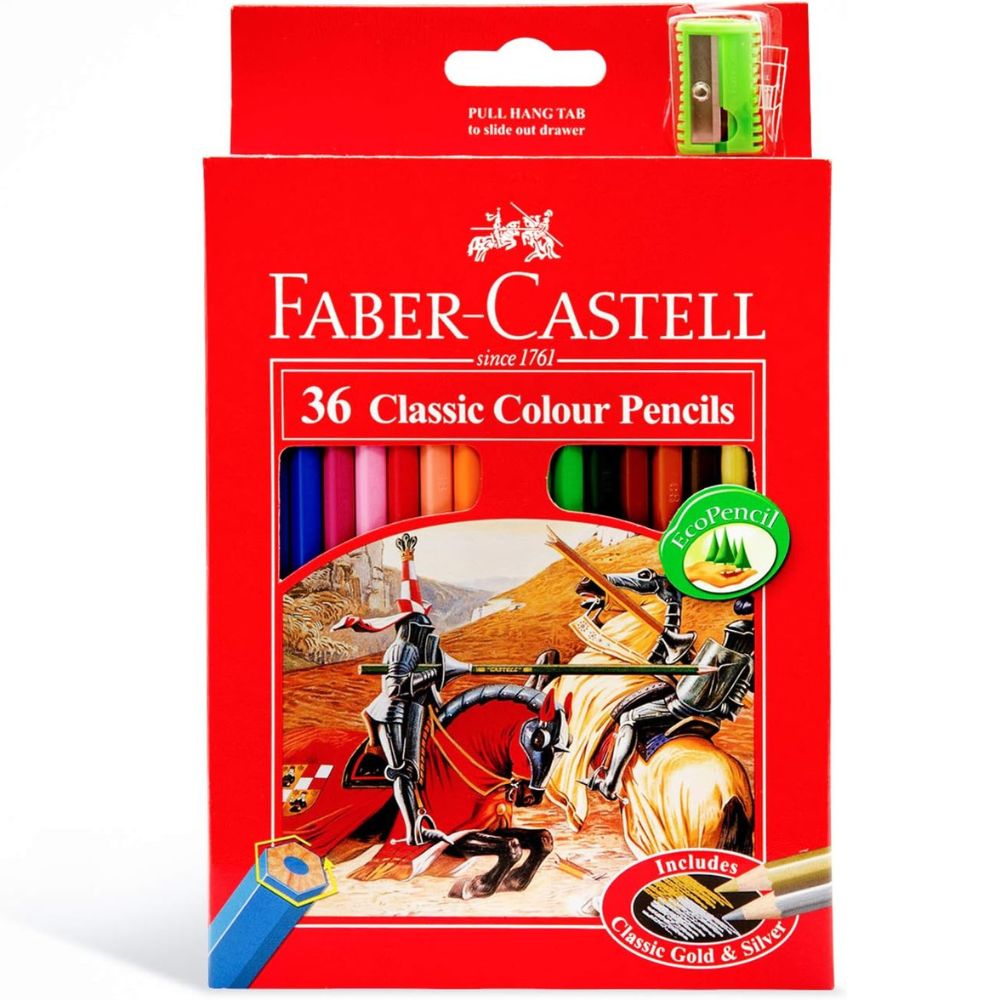 Faber Castell Classic Colour Pencils 12 / 24 / 36 / 48 Colour In A Cardboard Box