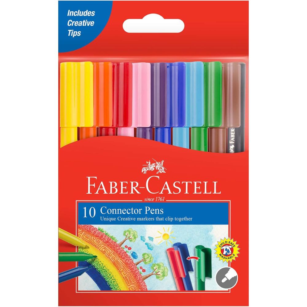 Faber Castell Connector Felt Pen 12 / 20 30/ 60 Colours Sets