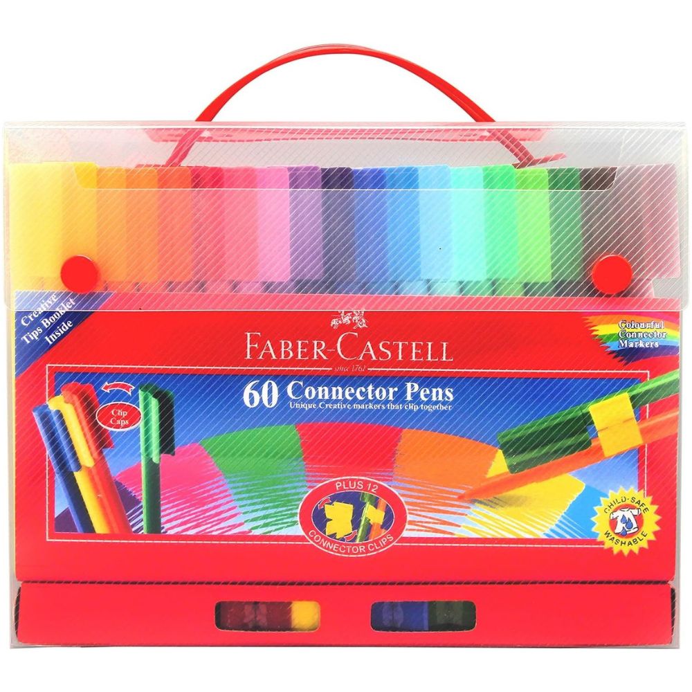 Faber Castell Connector Felt Pen 12 / 20 30/ 60 Colours Sets