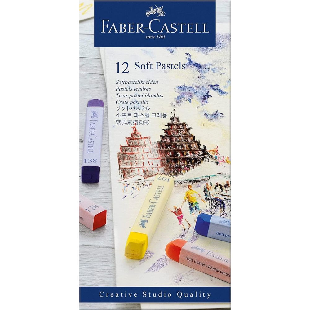 Faber Castell Gofa Softpastel Full length Set 12 / 24 / 36 Colours Cardboard box, Blue