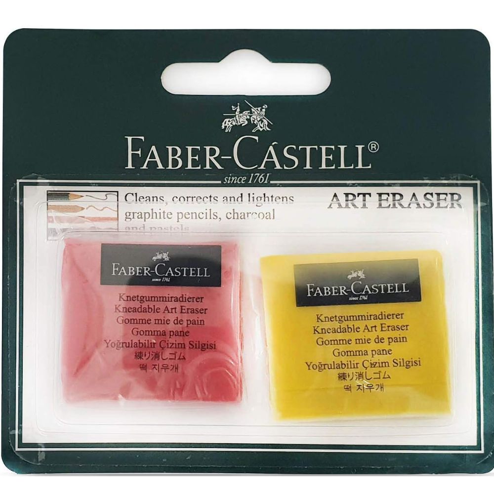 Faber Castell Kneadable Art Eraser Assorted Colours (Pack Of 2)