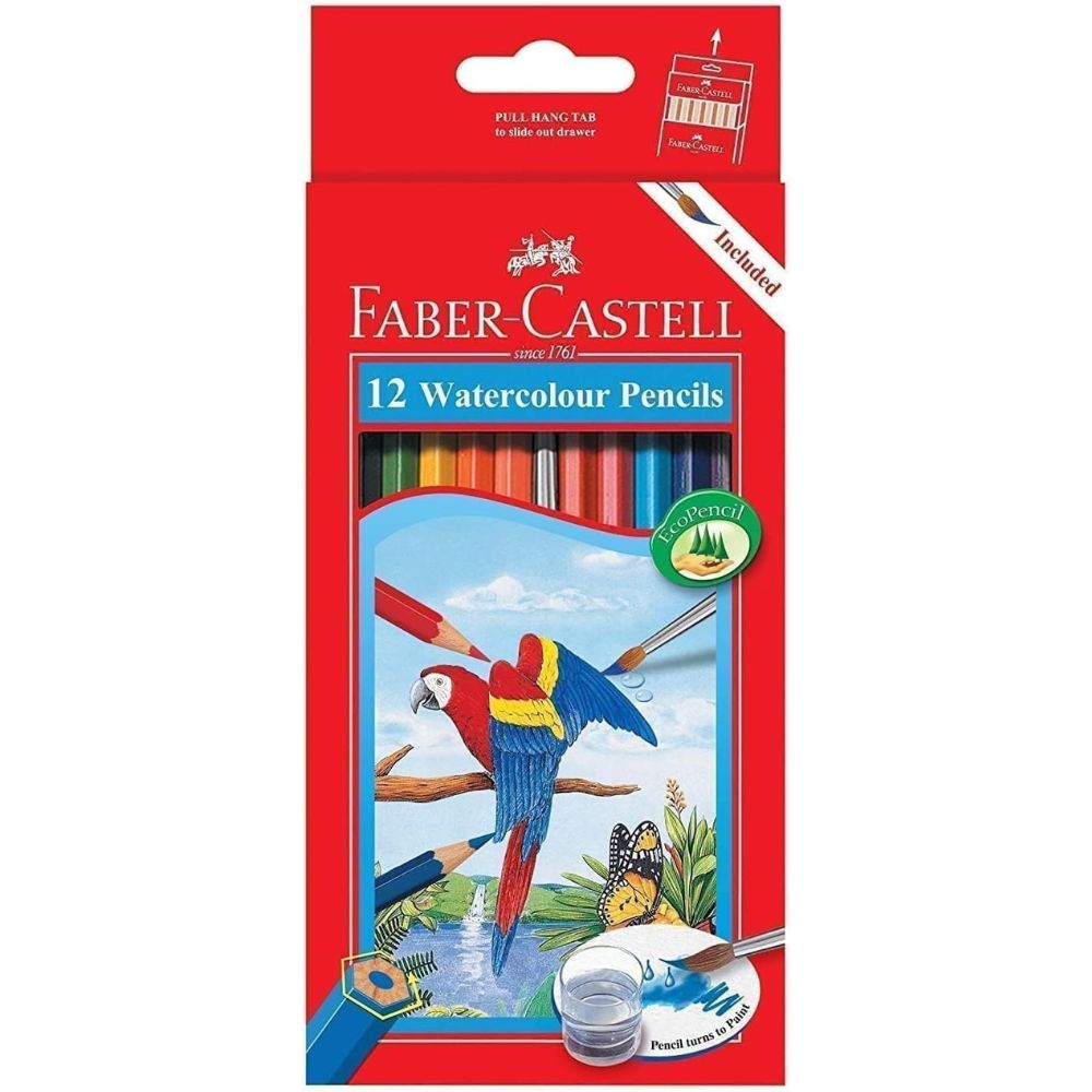 Faber Castell Water Colour Pencils 12/ 24/ 36 Colours Cardboard Pack