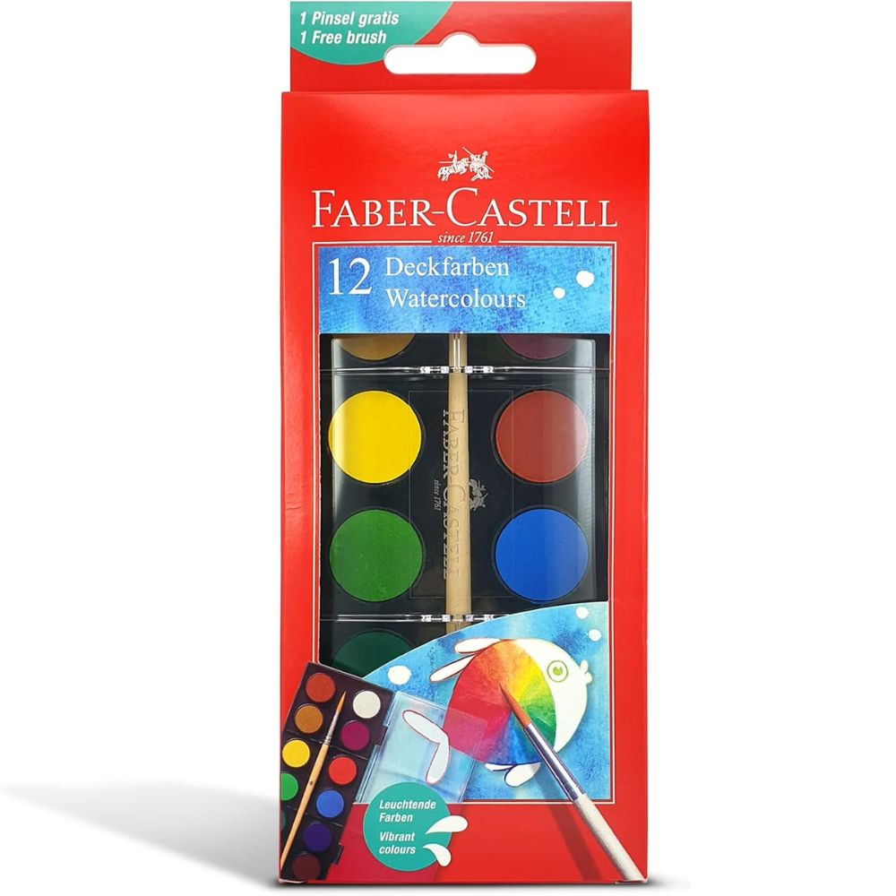 Faber Castell Water Colour Set 8 Colours 12 Colours 24mm