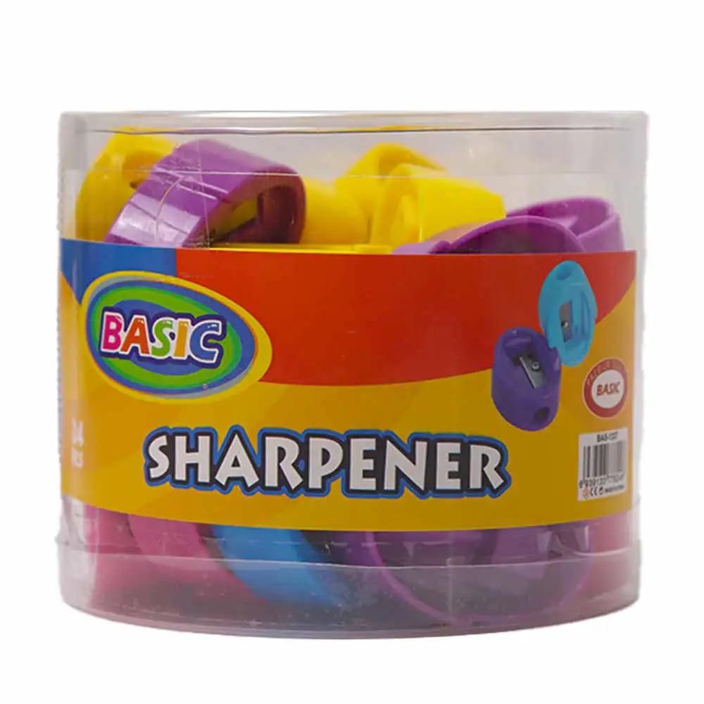 Basic Multicolor Oval Shape Sharpener (Pack Of 24)