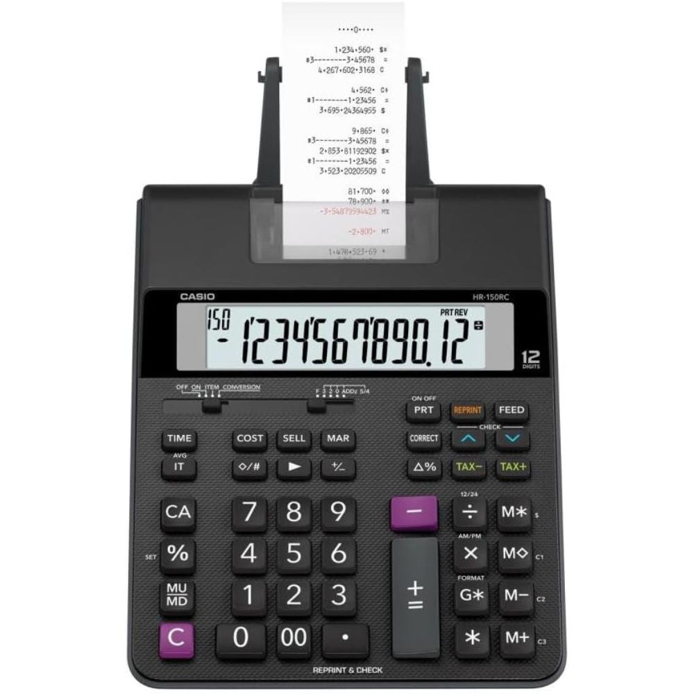 Casio HR 150RC Compact Printing Calculator With 12 Digits