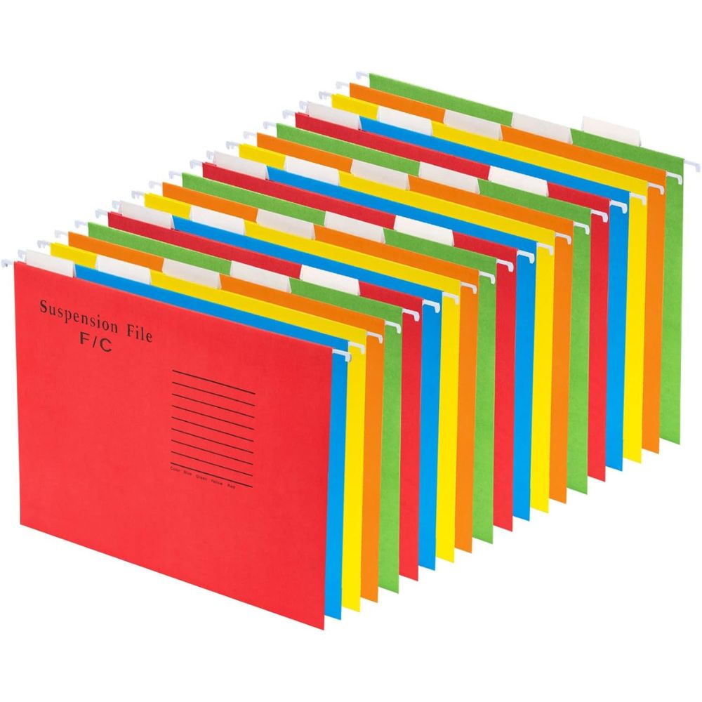 Suspension Files FC Size, 50PCS Filing Cabinet Suspension File MultiColours