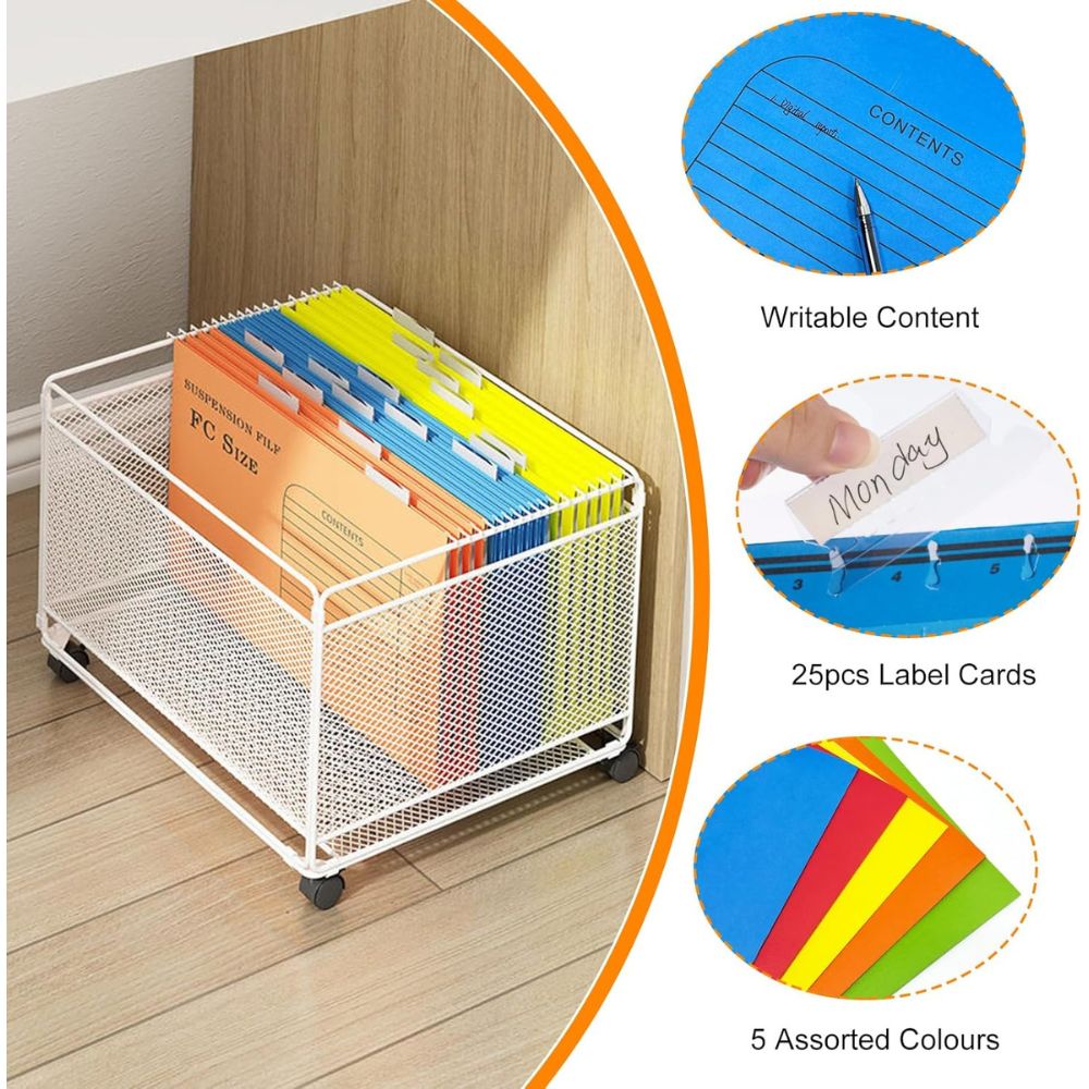 Suspension Files FC Size, 50PCS Filing Cabinet Suspension File MultiColours