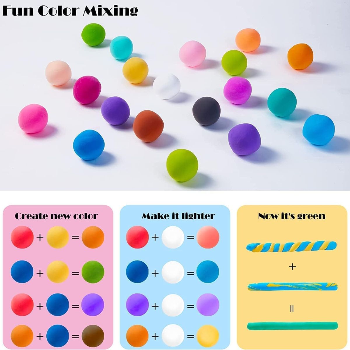 Modeling Clay Air Dry DIY Ultra Light Molding Clay, 36 Colors Boucning Clay