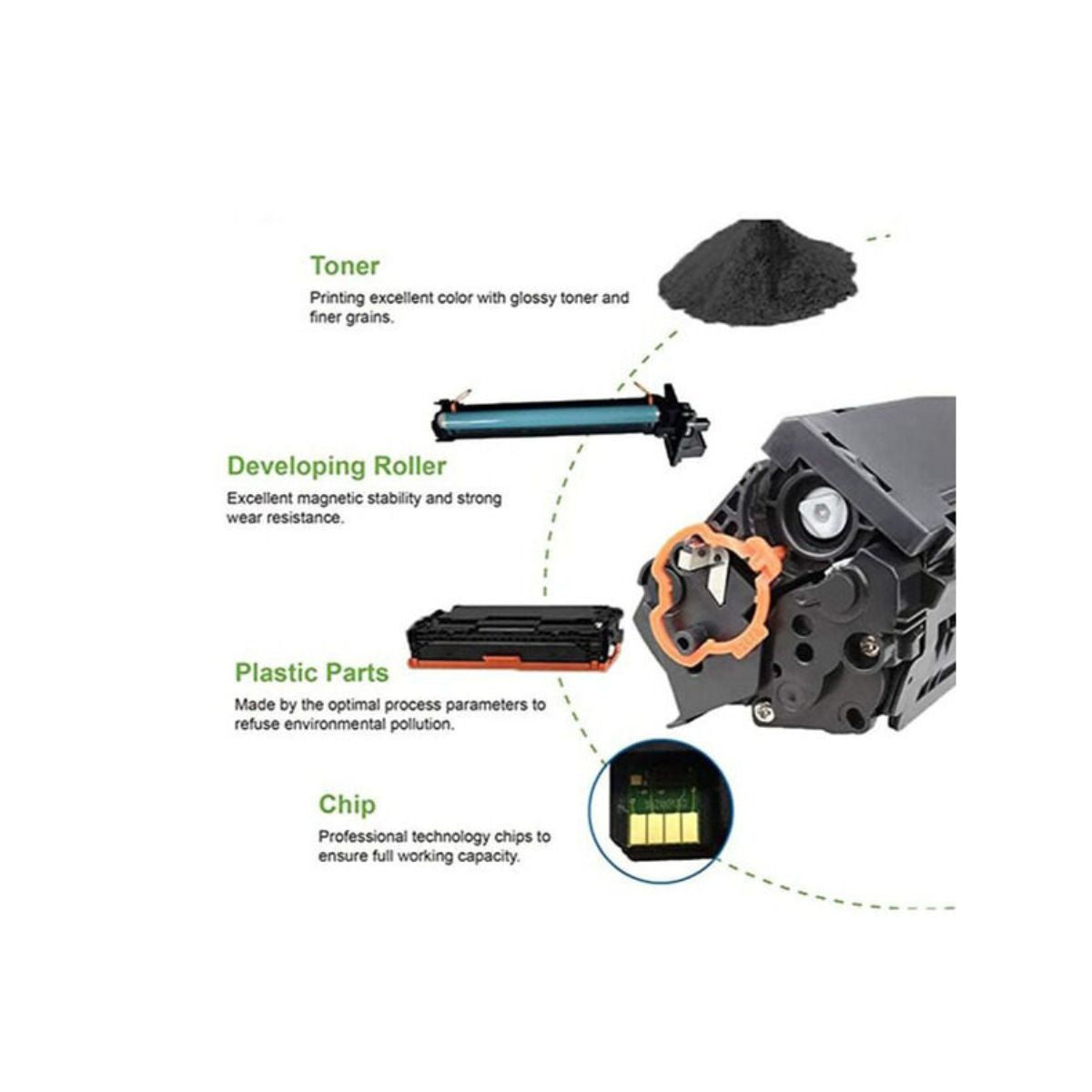 106A W1106A Black Toner Cartridge Laser 107 MFP135 MFP137 1000 pages Compatible