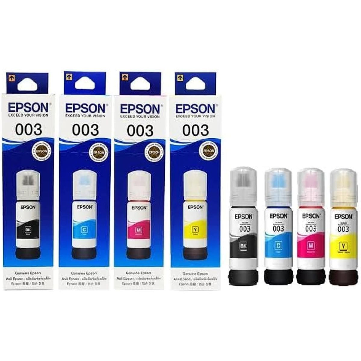 Epson 003 Ink 65ml Black, Cyan, Magenta, Yellow for (L3110, L3150)