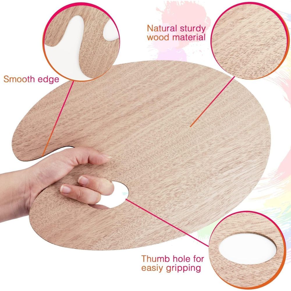 Wooden Painting Palette Mixing Palette 25x15 cm (1 Pcs)