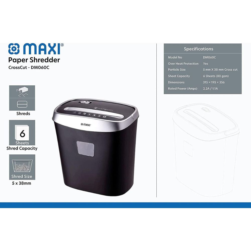 Paper Shredder Maxi 6 Sheets DM060C