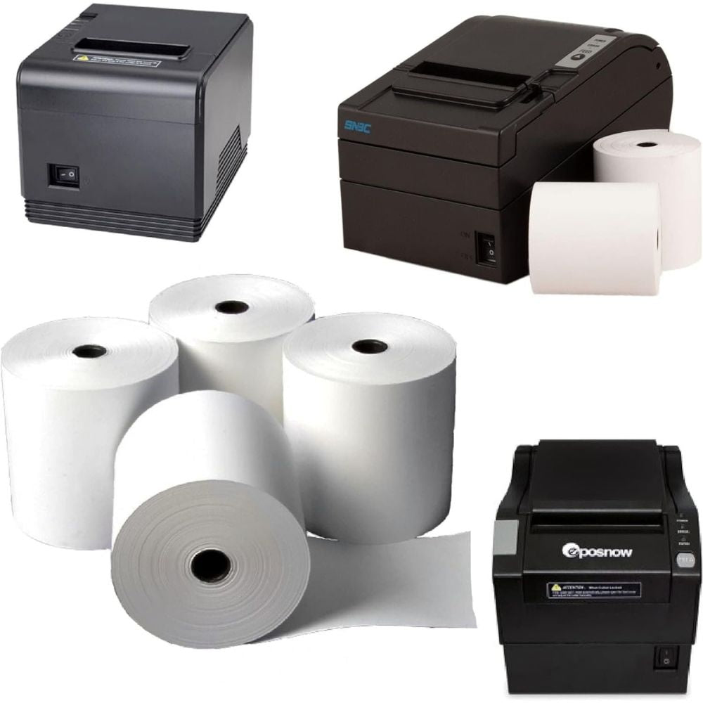 Thermal Roll 48 Gsm Paper Till Receipt Roll, for EPOS Printer, 80x80 Box Of 50 Rolls