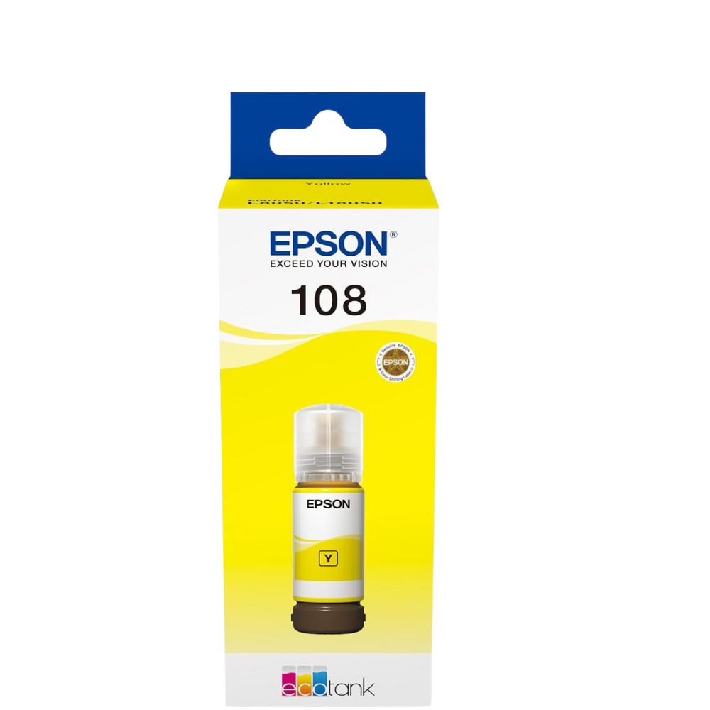 Epson Eco Tank Ink 108 Cyan Megenta Yellow Black L18050 / L8050