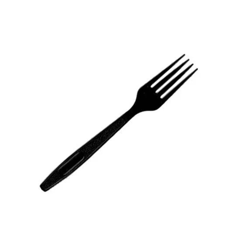 Black Plastic Table Fork -50Pcs/Pack
