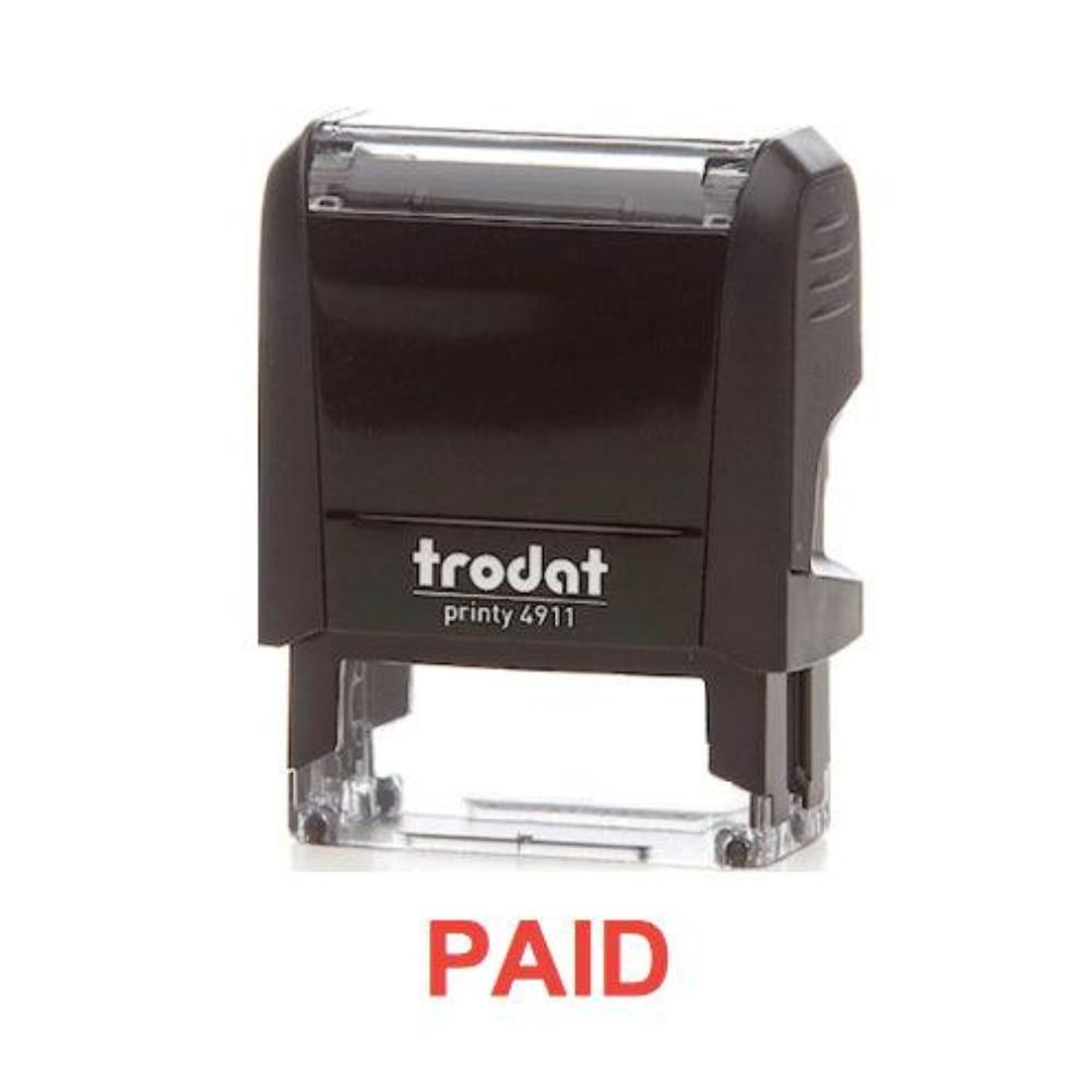 Trodat Printy 4911 Stamp "PAID" - Red