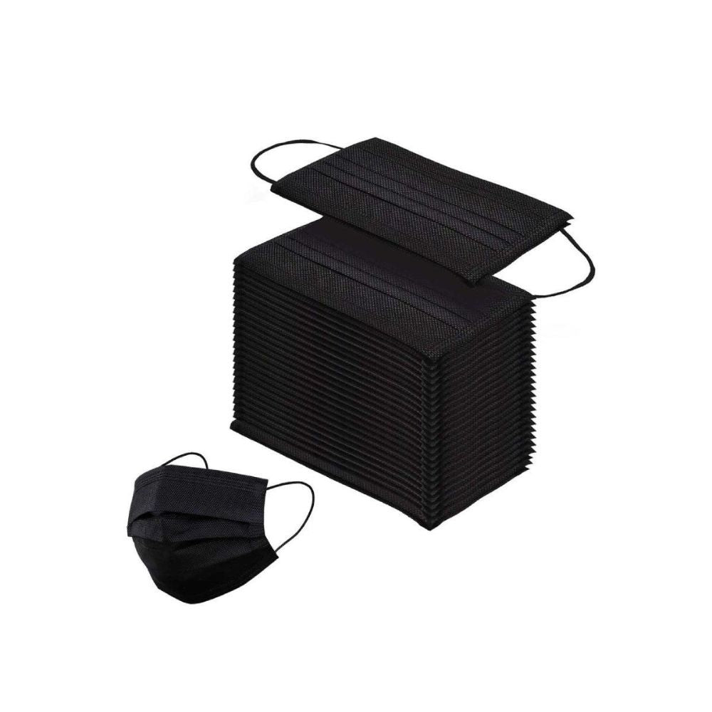 Disposable Face Mask, 50pcs-box - Black