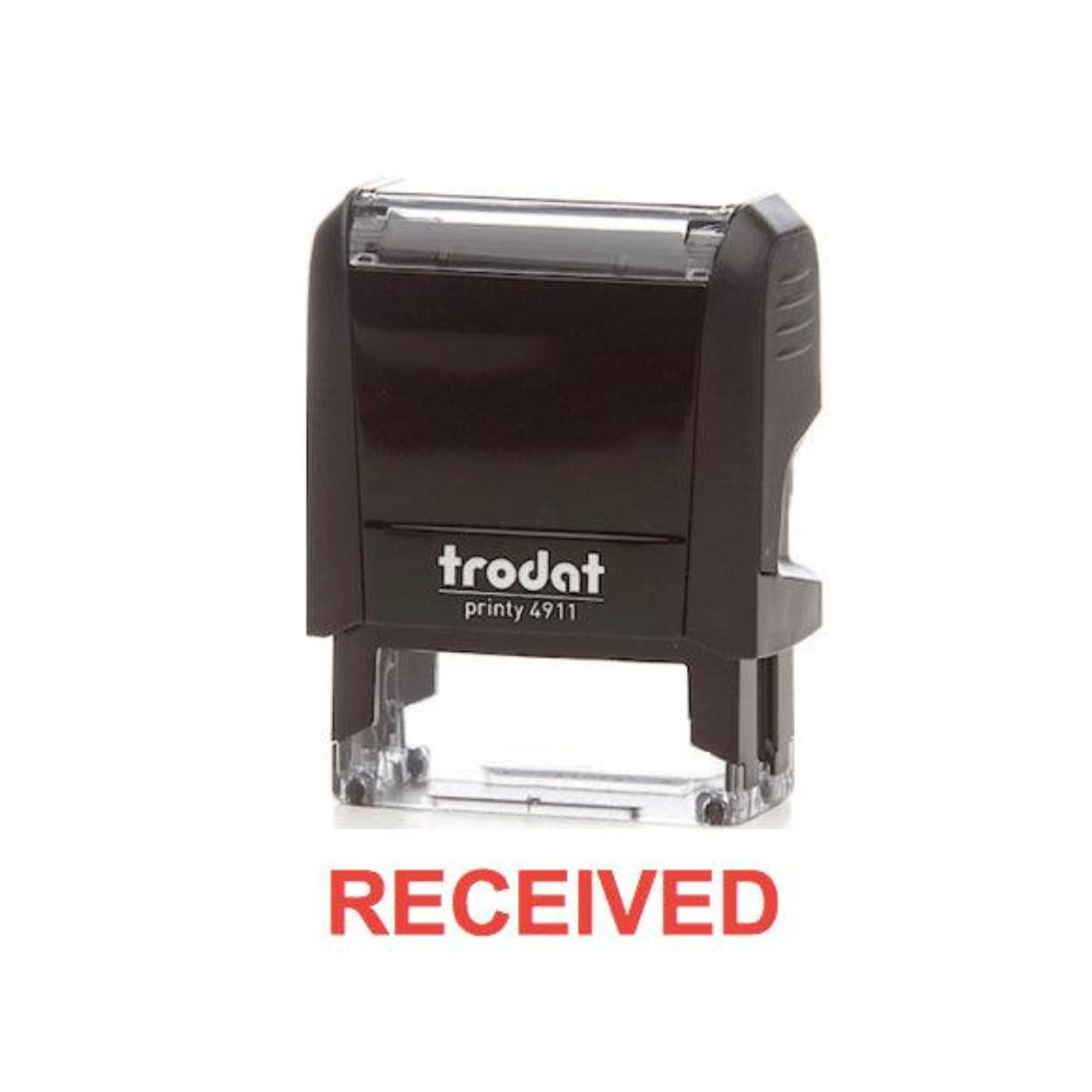 Trodat Printy 4911 Stamp "RECEIVED" - Red