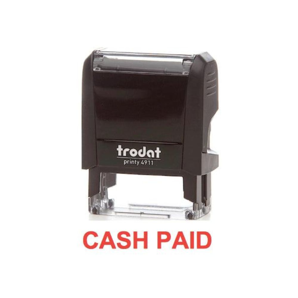 Trodat Printy 4911 Stamp "CASH PAID" - Red
