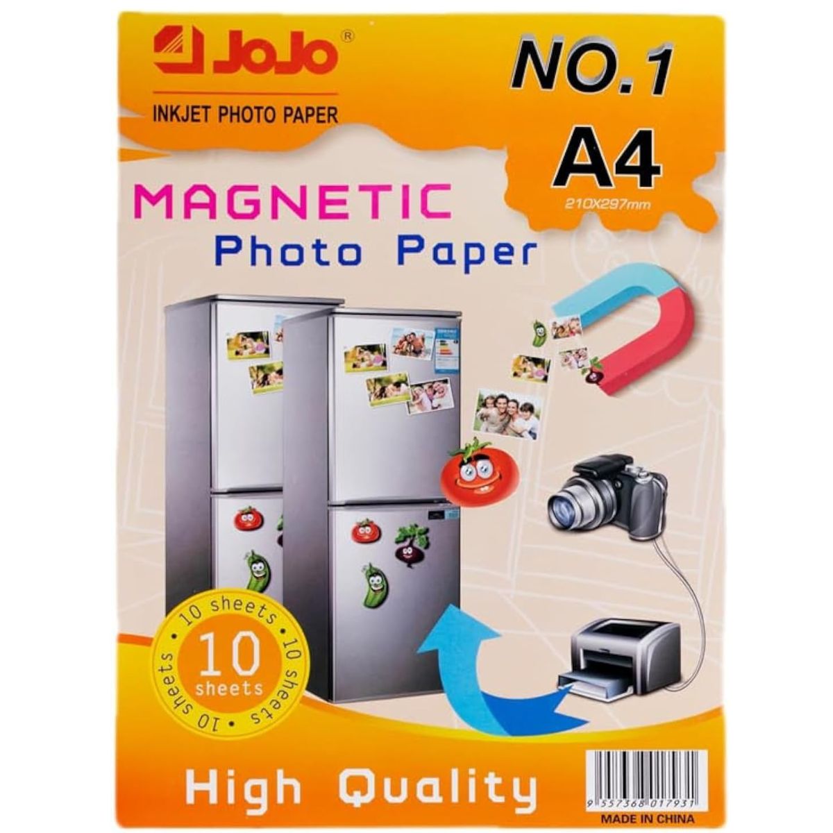 Jojo Magnet Photo Paper Glossy Sheets The Magnetic Photo Paper Sheet Double Sided A4 Size 10 Pcs