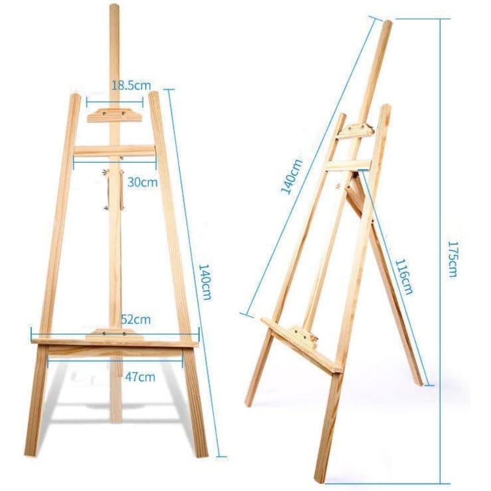 Wooden Easel Stand 175 CM Wooden Display Stand Artist Easel - Portable Lyrical Painting Frame,