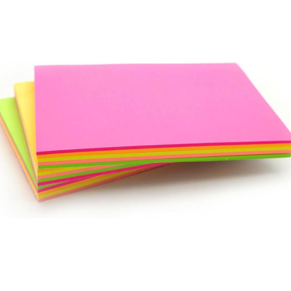 Sticky Notes 3x3 Neon 5 Colours (Pack Of 100 Notes)