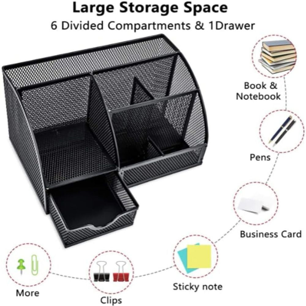 Desk Organizer Metal 6 Compartments