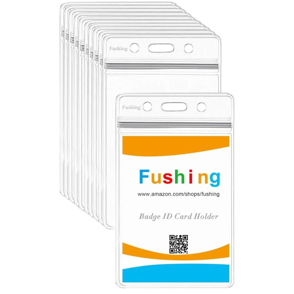 ID Card Holder Vertical PVC Clear B1 (Pack Of 10)