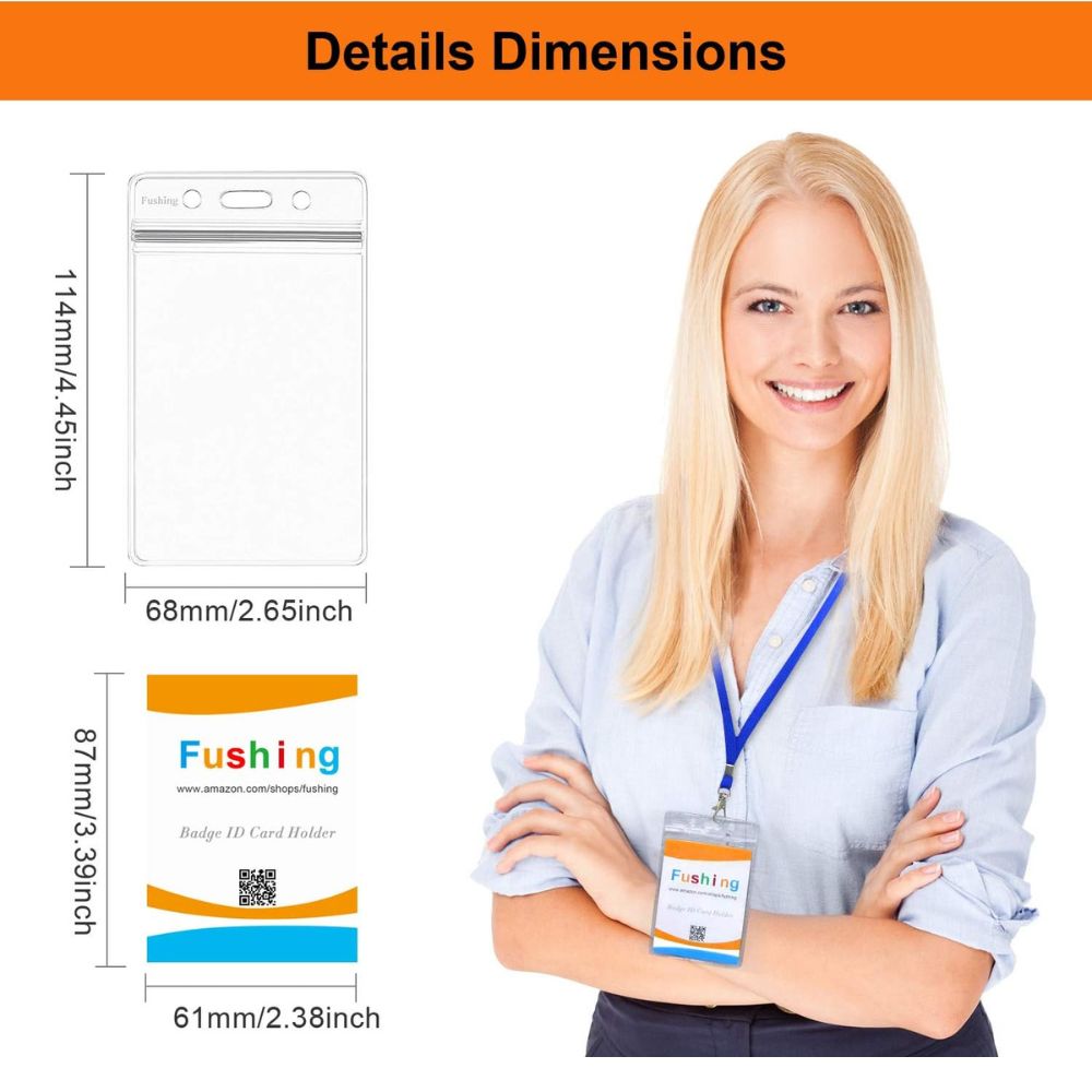 ID Card Holder Vertical PVC Clear B1 (Pack Of 10)