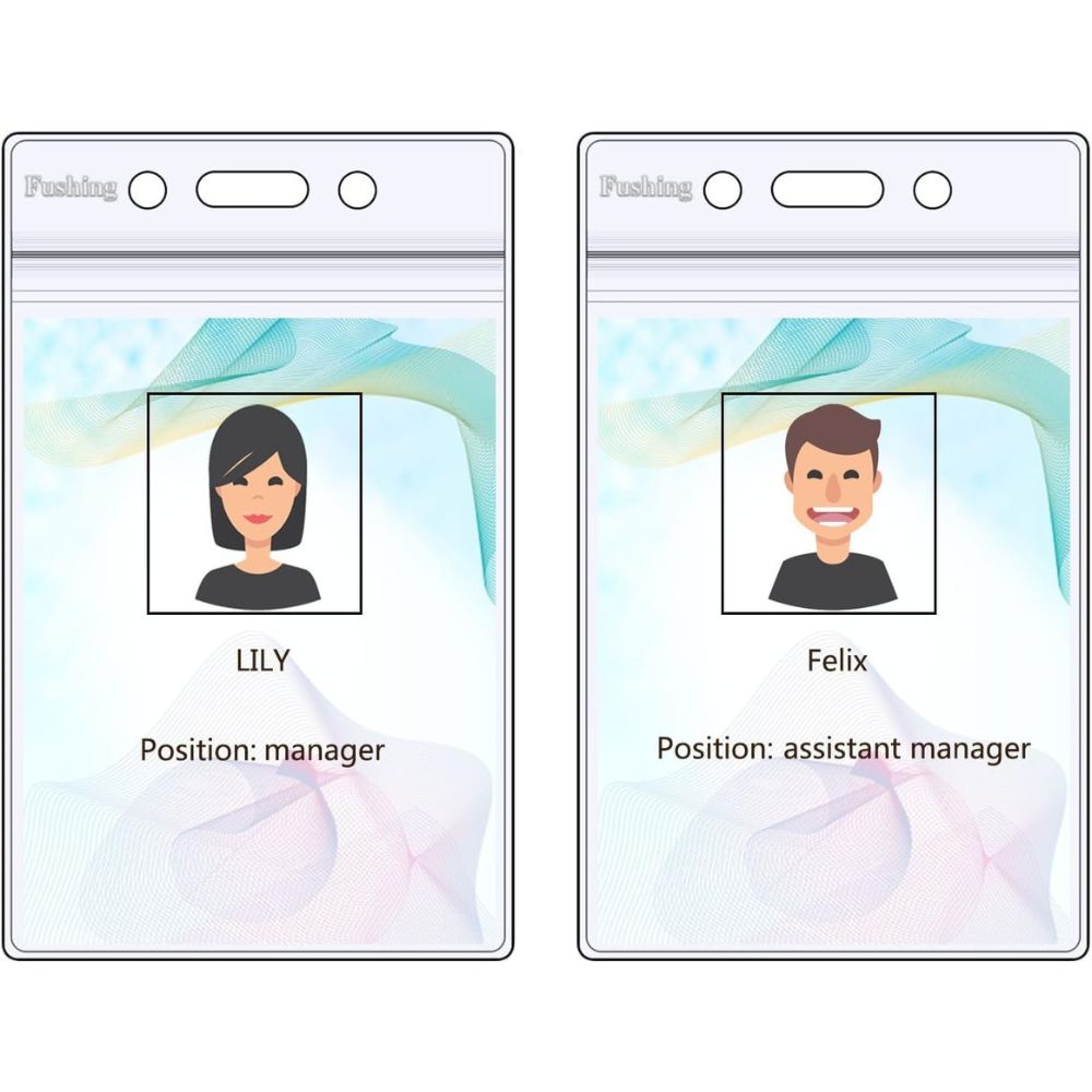 ID Card Holder Vertical Soft PVC Clear B2 (Pack Of 10)