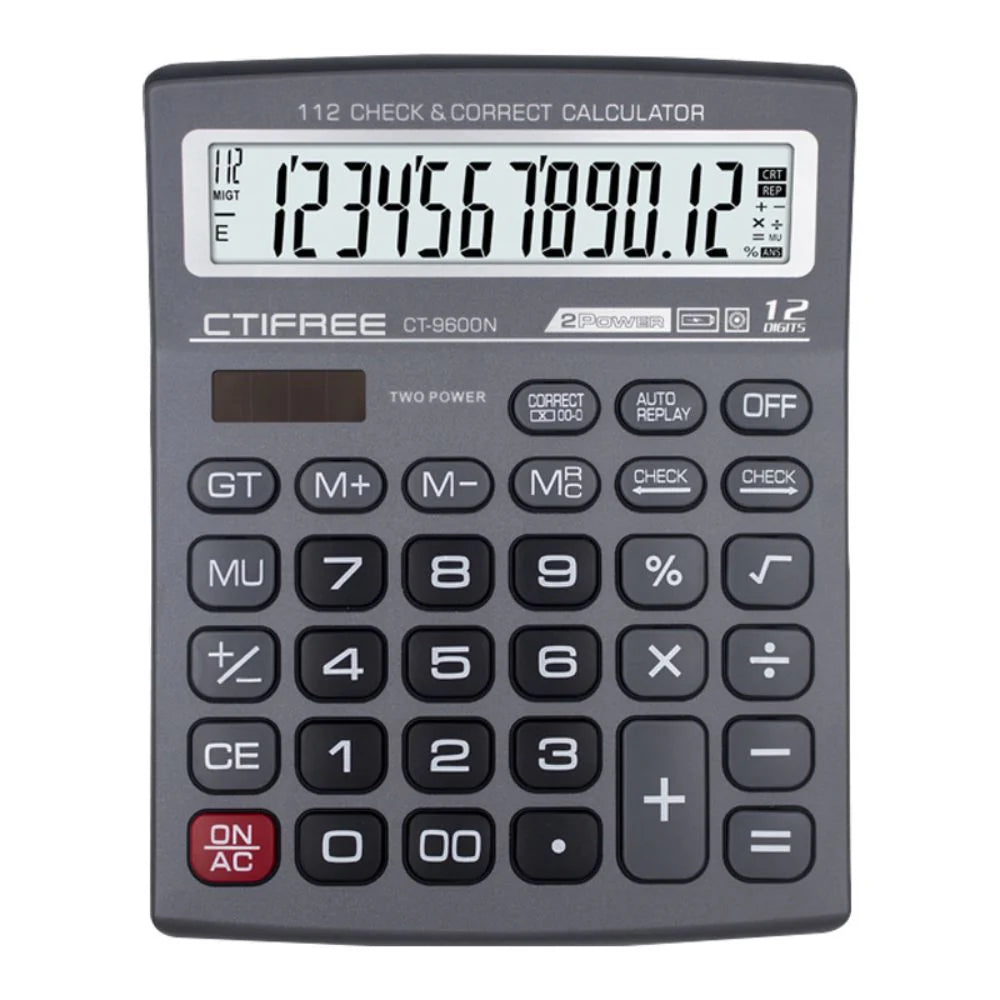 Calculator Desktop 12 Digits Re-Check CT-9600N