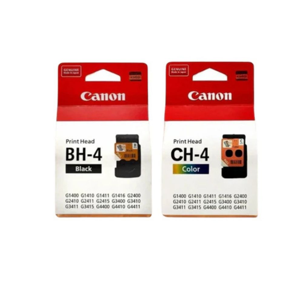 Canon BH4 Black & CH4 Color Print Head For G1400 G2400 G3400 G4400 Series Printers