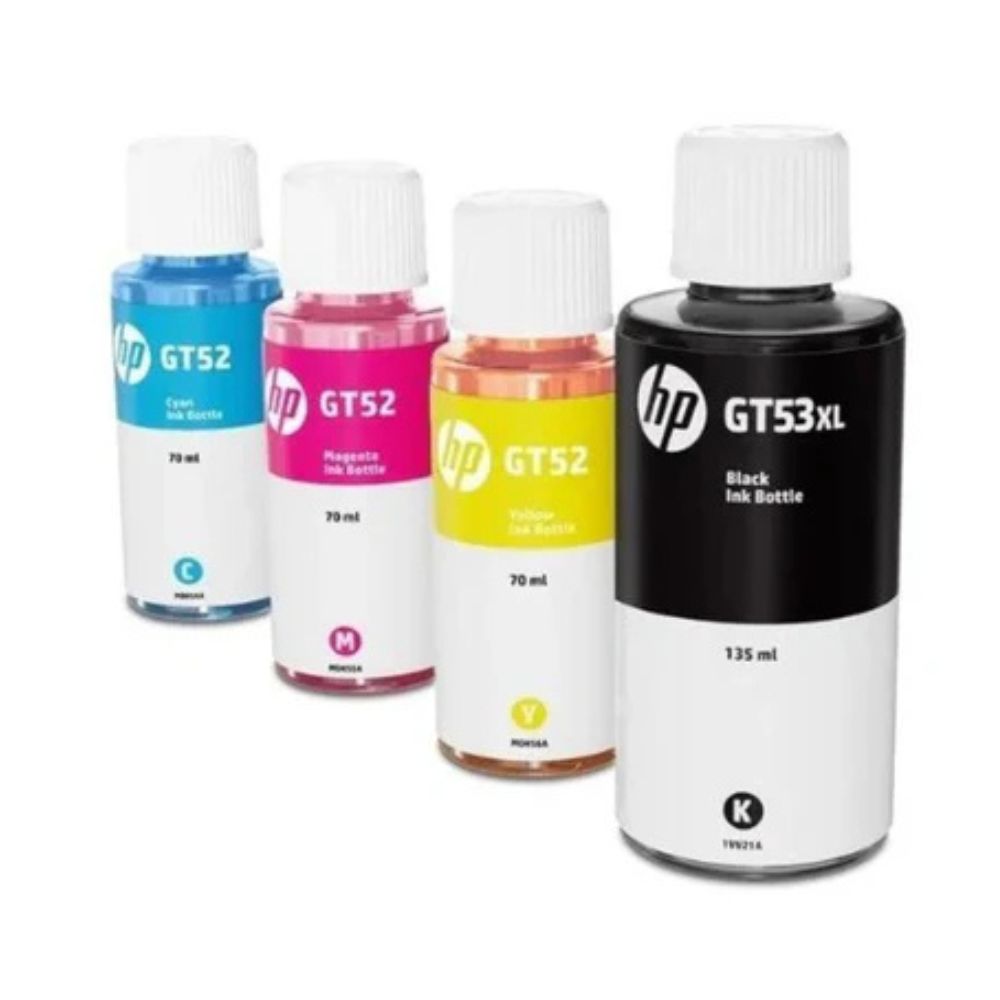 HP GT53 XL and GT52 Genuine 4-Color Ink set for HP Ink Tank Printers
