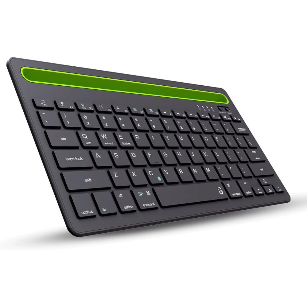 Wireless Dual Channel Multi Device Bluetooth Keyboard for Pc, Mac, Lap