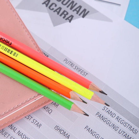 Lead Pencils Stark WOW Florocent Colours Pre Sharpened  (Pack Of 12)