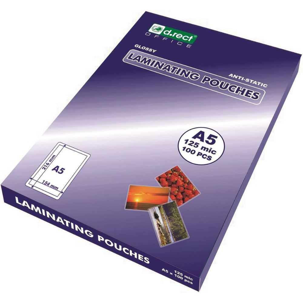 Lamination Pouch A5 High Gloss 125 Micron 100 sheets