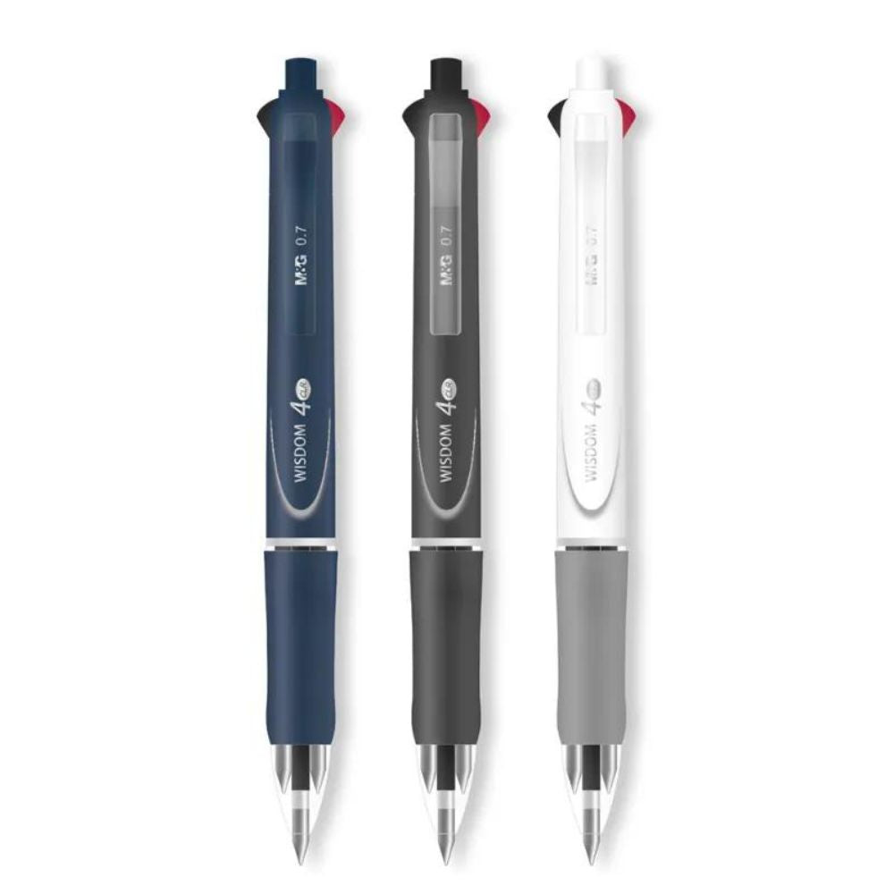M&G 4 Colour Semi Gel Ball Pen Wisdom 0.7mm  (1 Pcs)