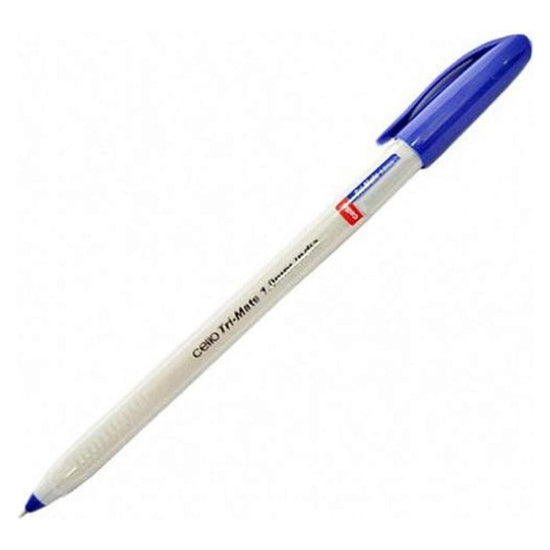 Cello Tri-Mate Ball Pen 1.0mm Blue (Pack Of 50 Pcs)– Marina Stationers