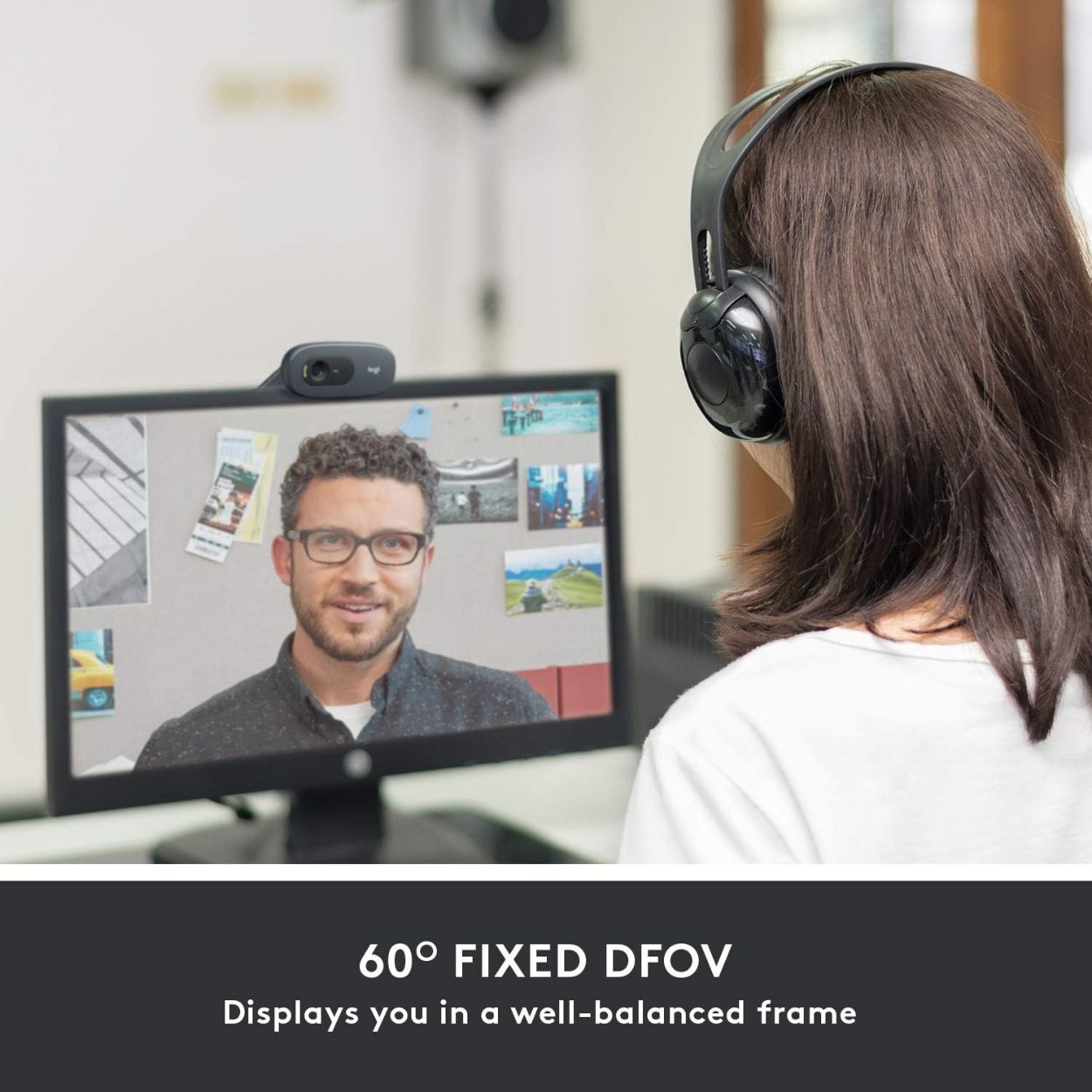 Logitech C505 Hd Webcam With Long Range Mic, 720P/30 Fps Resolution