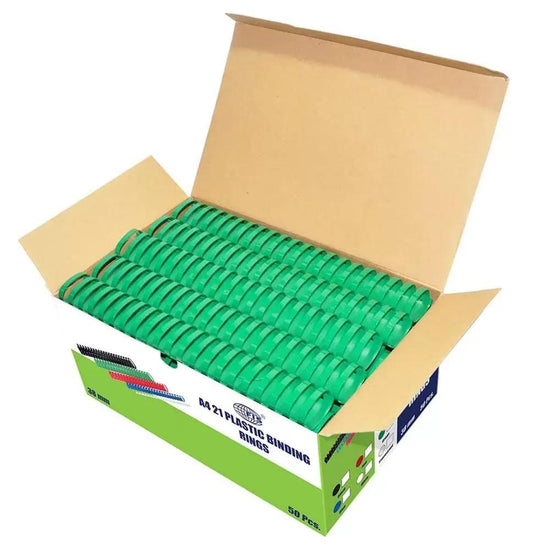 38 mm Plastic Binding Rings For 340 Sheets– Marina Stationers