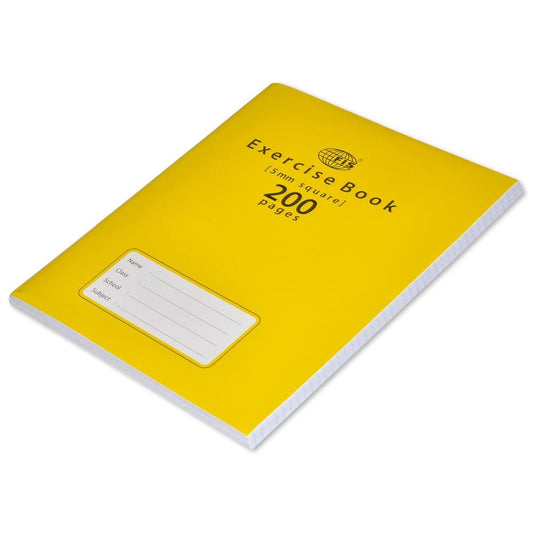 Exercise Books, Size 16x21cm, 200 Pages 5mm Square Left Side Margin