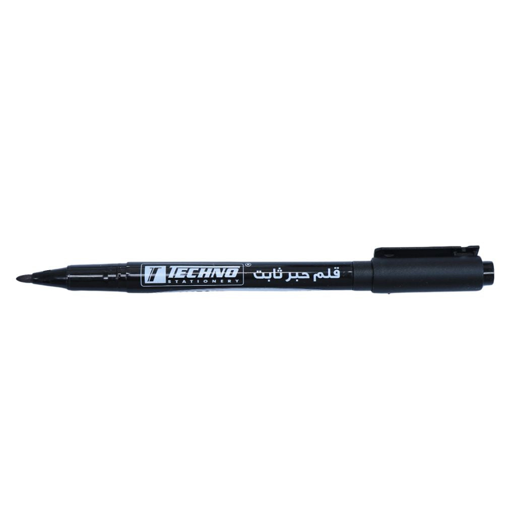 Double Sided Permanent Marker Black,Twin Markers (Pack Of 12 Pcs)