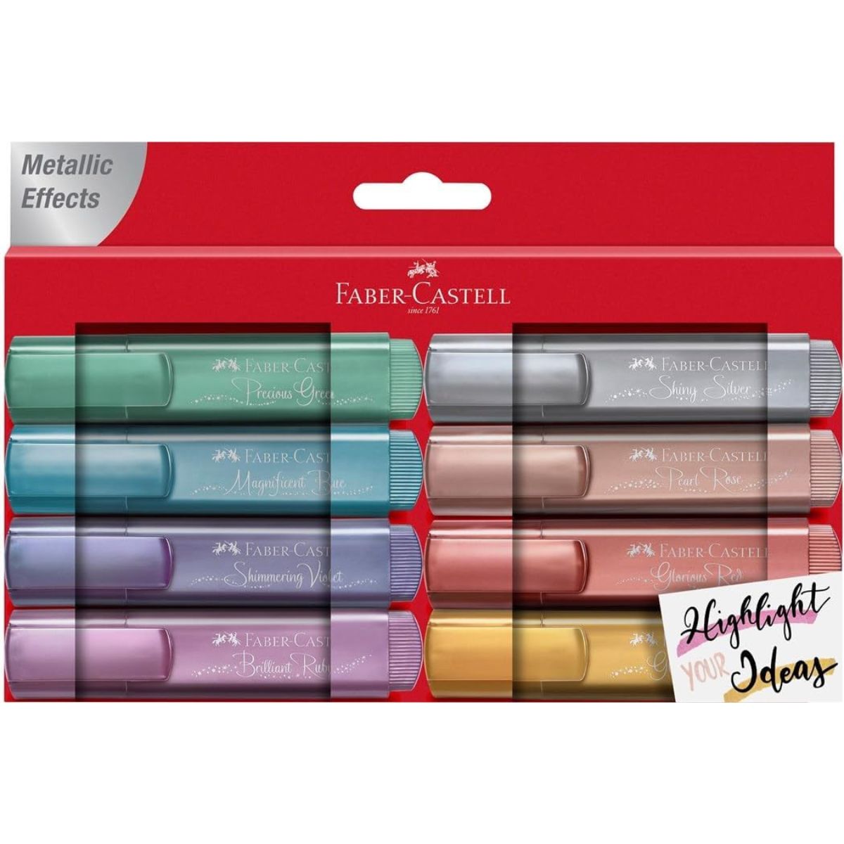 Faber Castell Metallic Highlighter Pack of 8