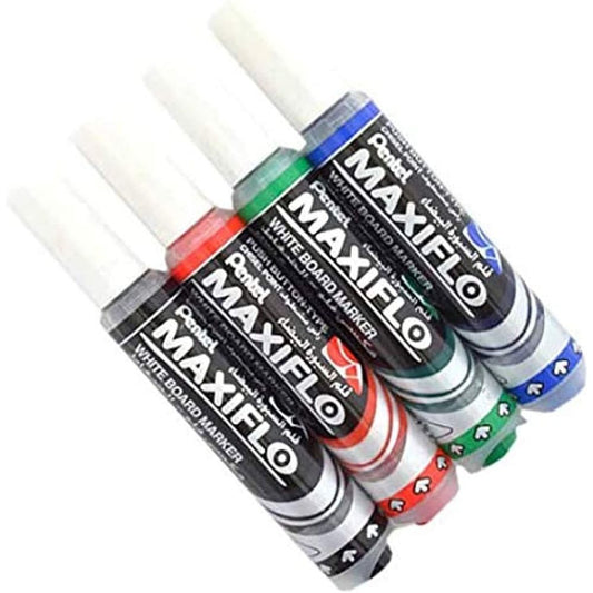 Pentel Maxiflo Whiteboard Markers Chisel Tip (Pack Of 12)